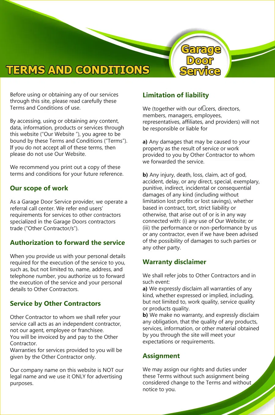 Master Garage Door Service Homewood, IL 708-433-9186